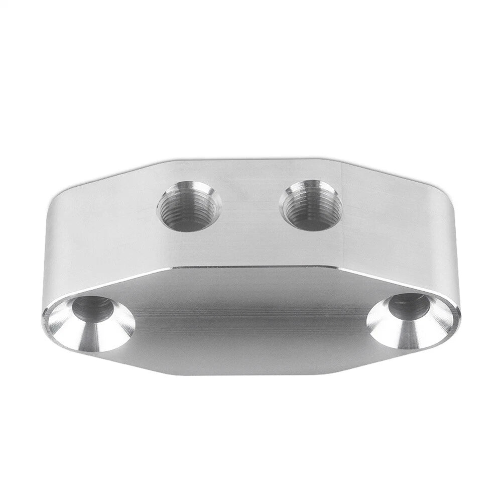 Aluminum Alloy Oil Feed Line Adapter Plate 1/8" NPT for LS