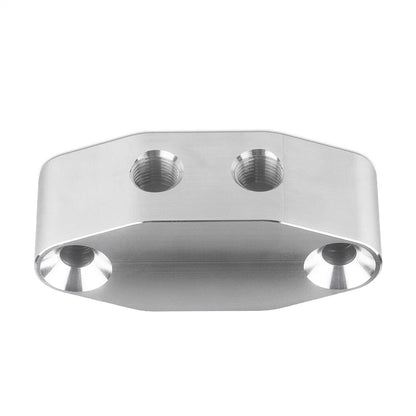 Aluminum Alloy Oil Feed Line Adapter Plate 1/8" NPT for LS