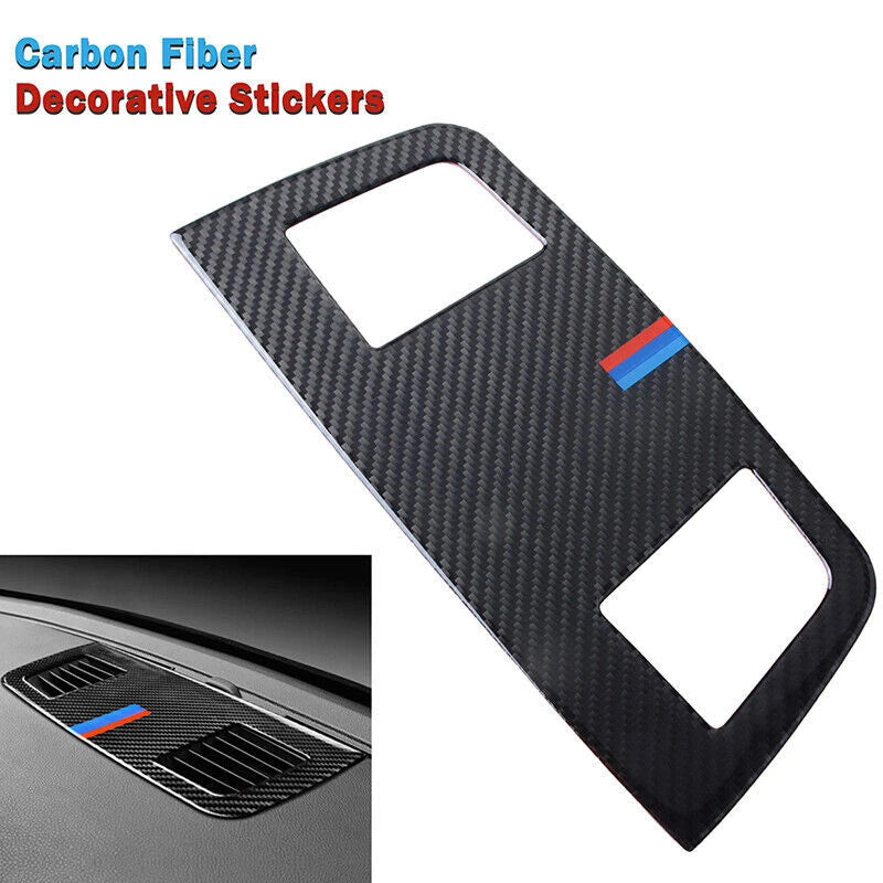 Carbon Fiber Dashboard Air Vent Outlet Cover Trim for BMW 3 Series E90 E92 (2005-2012)