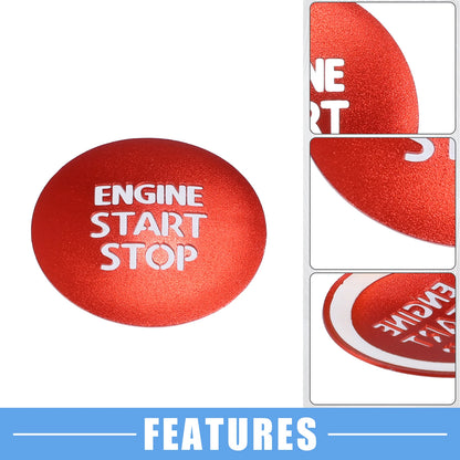 Red Engine Start Stop Ignition Button Cover for Toyota Tacoma (2016-2021)