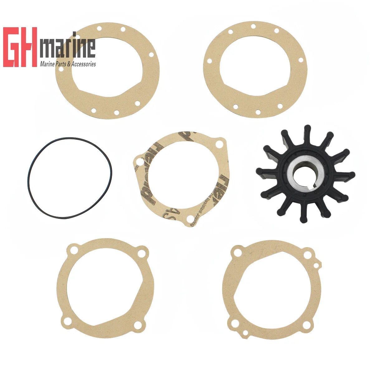 Flexible Raw Water Pump Impeller Kit for Onan Engine 4Cyl Diesel Inboard Marine