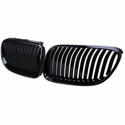 2 x Front Kidney Grille Gloss Black for BMW E92 E93 328i 335i Coupe (2011-2013)