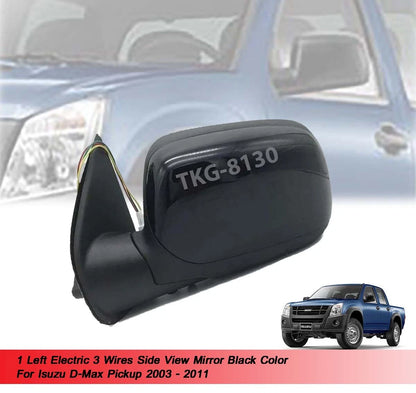 LH Electric Side Mirror Black for Isuzu D-Max (2003-2011)