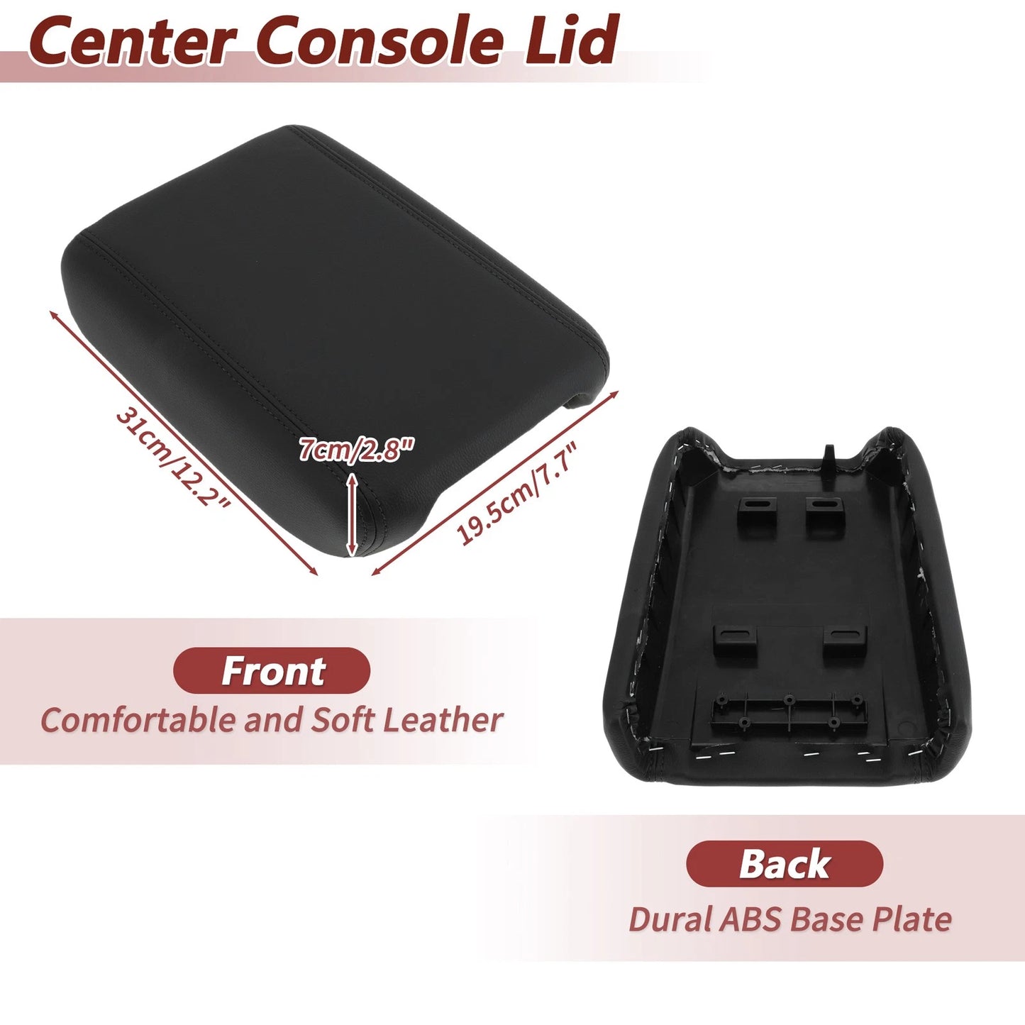 Center Console Armrest Lid for Chevy Traverse & GMC Acadia Black