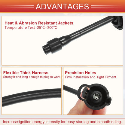 4pcs Spark Plug Wire Ignition Coil Cable for Toyota Corolla Chevrolet Prizm