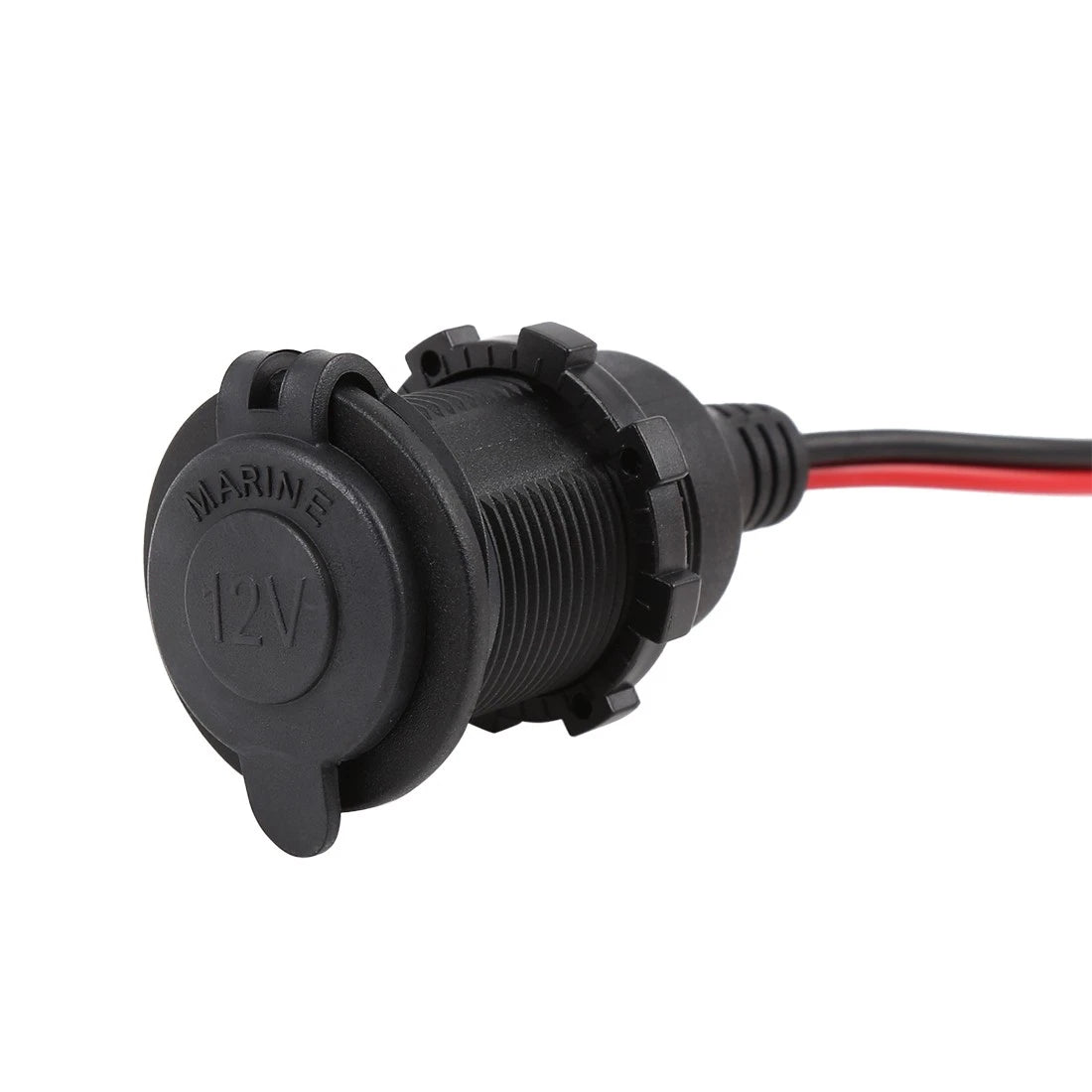 DC 12V Cigarette Lighter Socket Plug with Wire and Cover for Car/Motorcycle