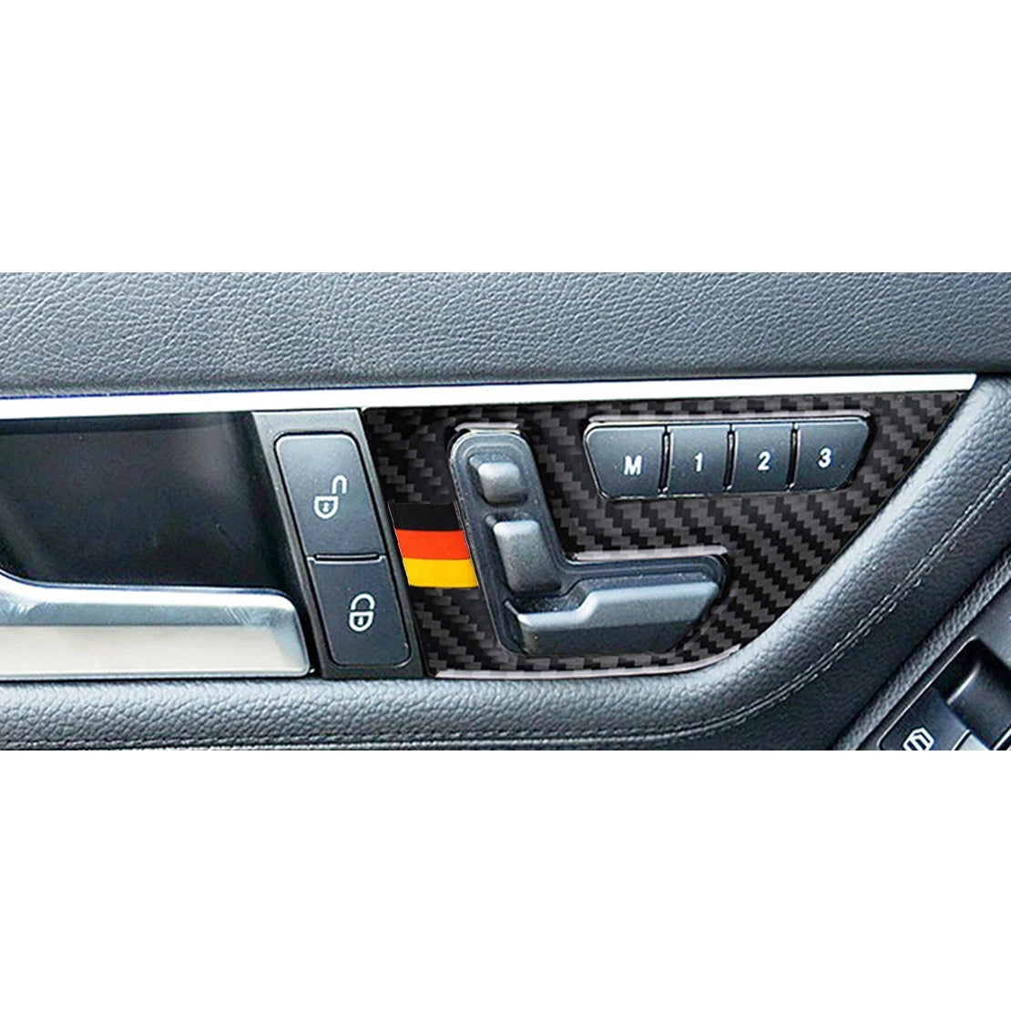 2 x Door Panel Cover Sticker for Mercedes Benz C Class (2007-2014)