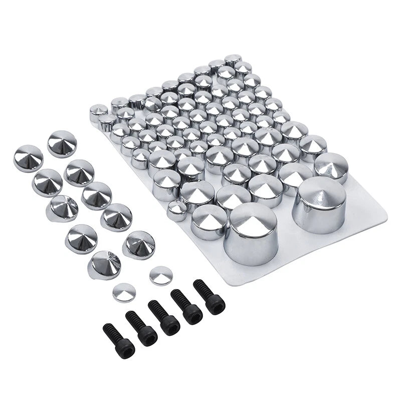 Chrome Topper Bolt Cap Cover for Harley Softail Rocker Fatboy (2007-2013)