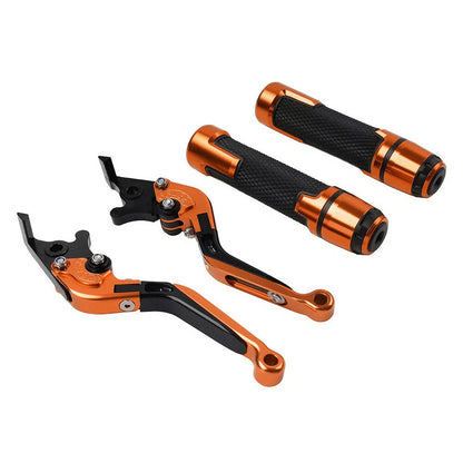 Orange Extendable Brake Clutch Lever Grip Set for Honda Forza 125 300