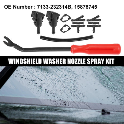 12x Front Windshield Washer Nozzle Kit for GMC Envoy (2002 - 2009)