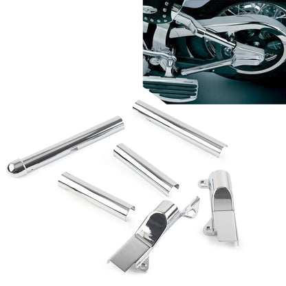 Rear Swingarm Tube Covers for Harley Davidson Softail (2000-2007) Chrome