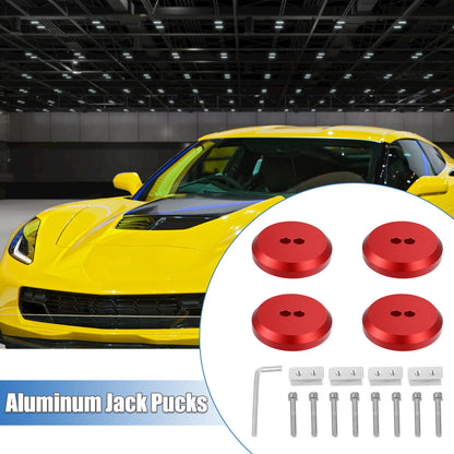 4 Pcs Jack Pad for Chevrolet Corvette C5 (1997-2004) & Porsche Frame Rail Red