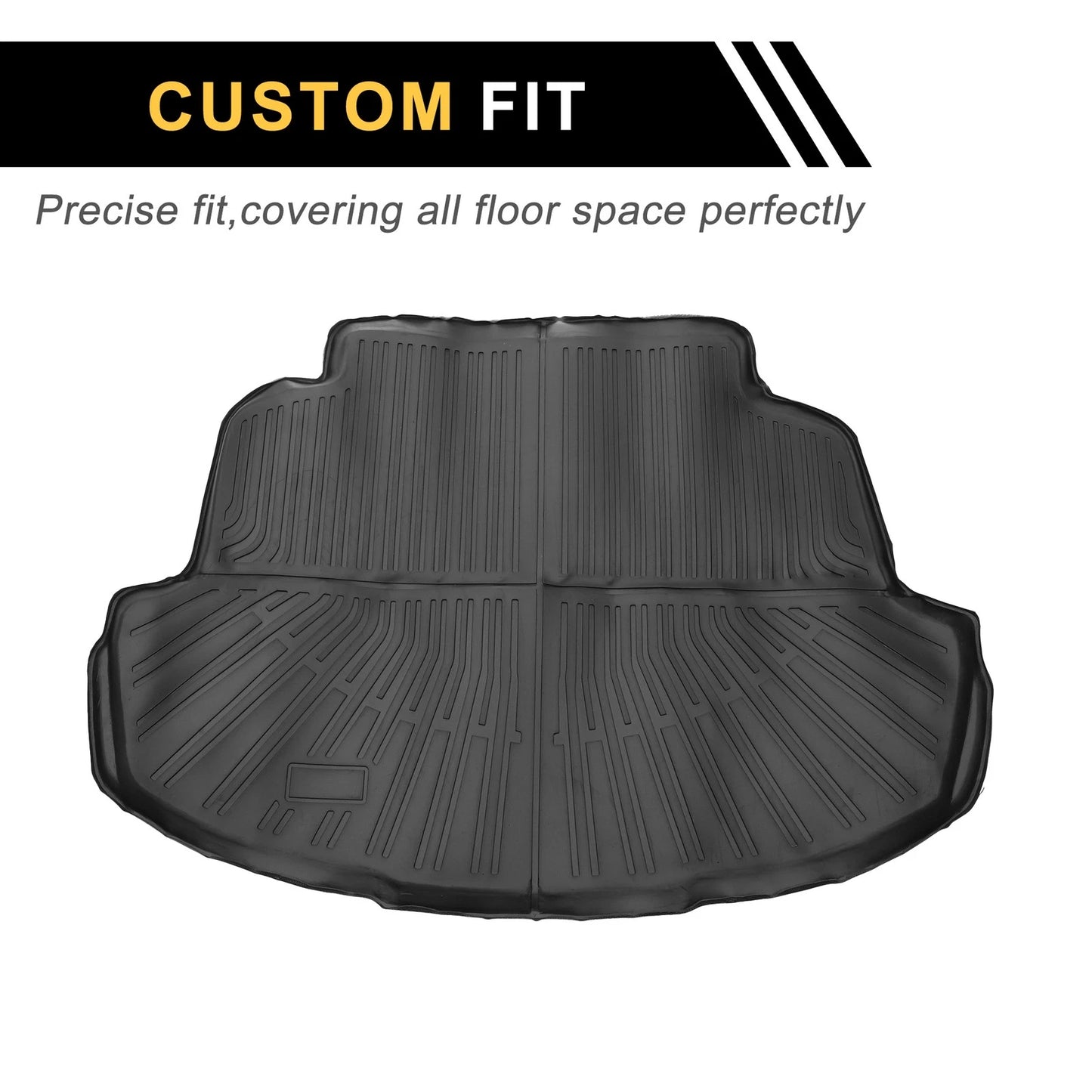 Cargo Liner Rear Trunk Mat for Toyota Corolla (2014-2019) Stripe Pattern TPE