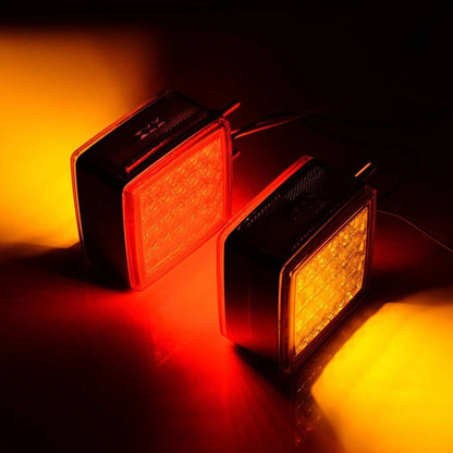 Square Dual Face Stud Mount Fender Marker Turn Signal Lights for Car