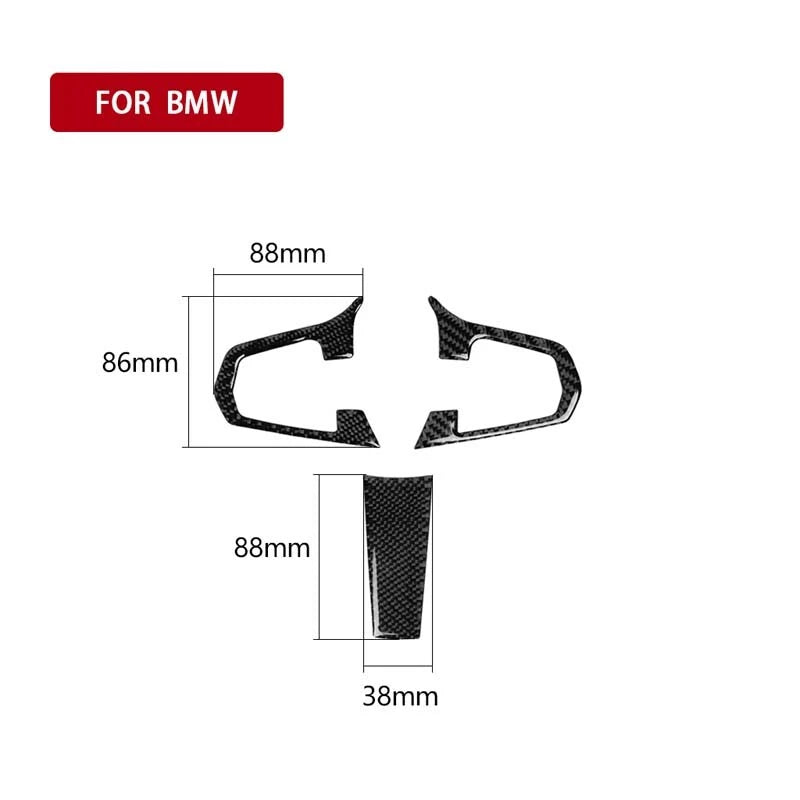 Carbon Fiber Steering Wheel Remote Control Sround Trim Fit For BMW X3 X4 G01