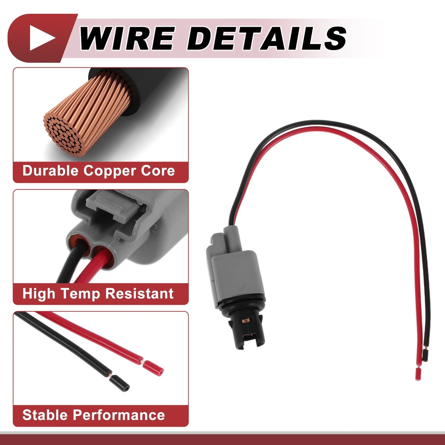 2 x Side Marker Light Socket Wiring for Ford Fiesta (2011-2013)