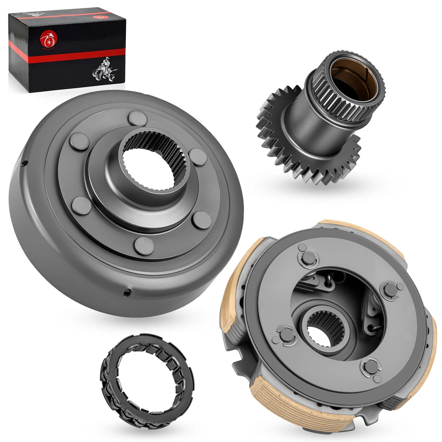 Wet Clutch Drum Housing Bearing & Drive Gear for Honda TRX420FE/FM/TE/TM/FPE/FPM