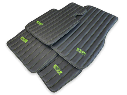 Leather Floor Mats for Rolls Royce Phantom Sedan (2003-2016) - Er56 Design Green