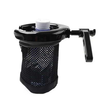 Universal Handlebar Drink Cup Holder with Mesh Basket for Clutch Brake Perch Mount
