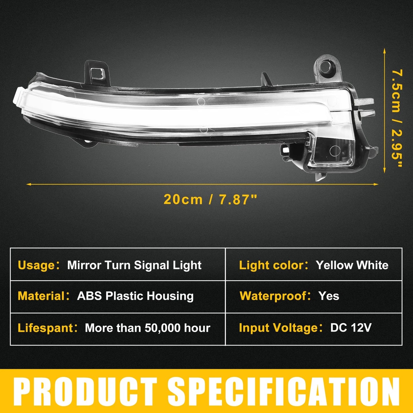 Mirror Turn Signal Light 63137280771 for BMW (1 Pair) (2007-2013)