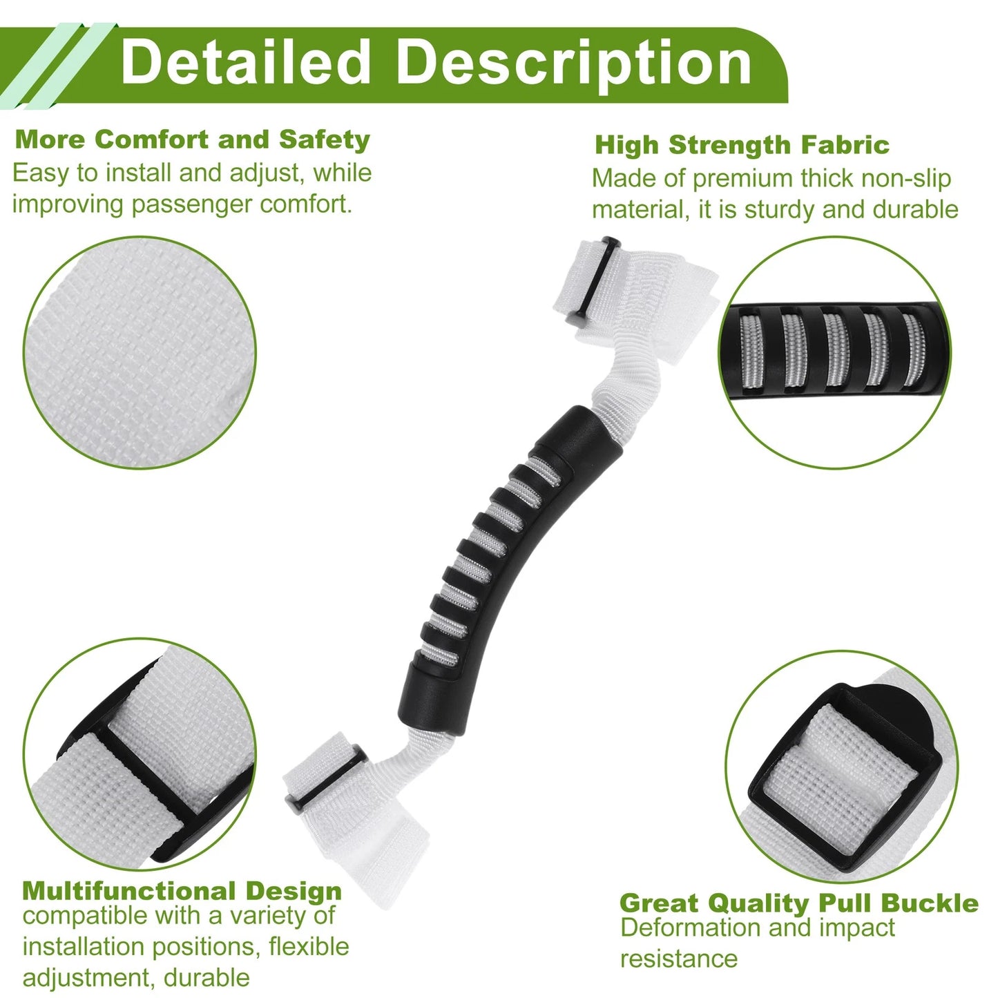 Roll Bar Grab Handles for Jeep Wrangler YJ TJ LJ JK JL 1987-2021 ( White)