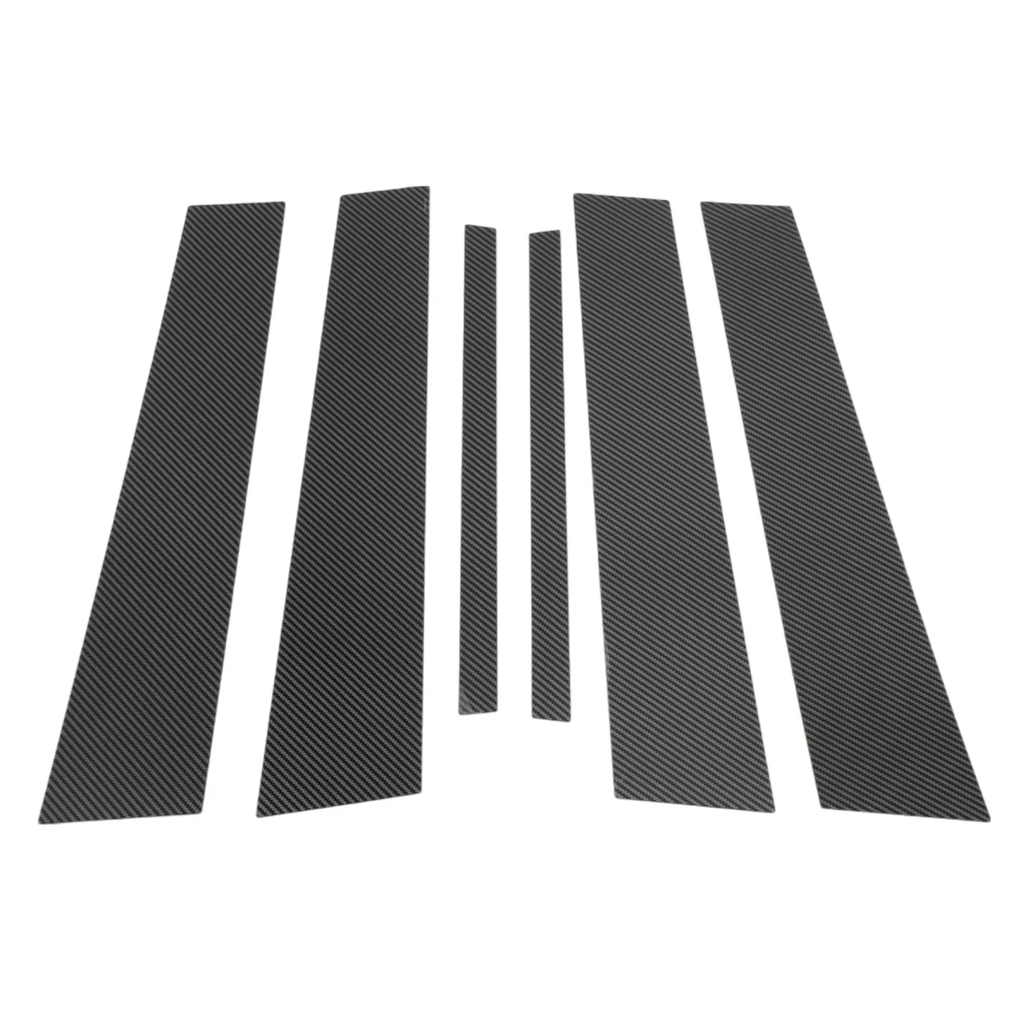 6 x Door Pillar Window Trim for Infiniti G35 (2007-2015) Black Carbon Fiber