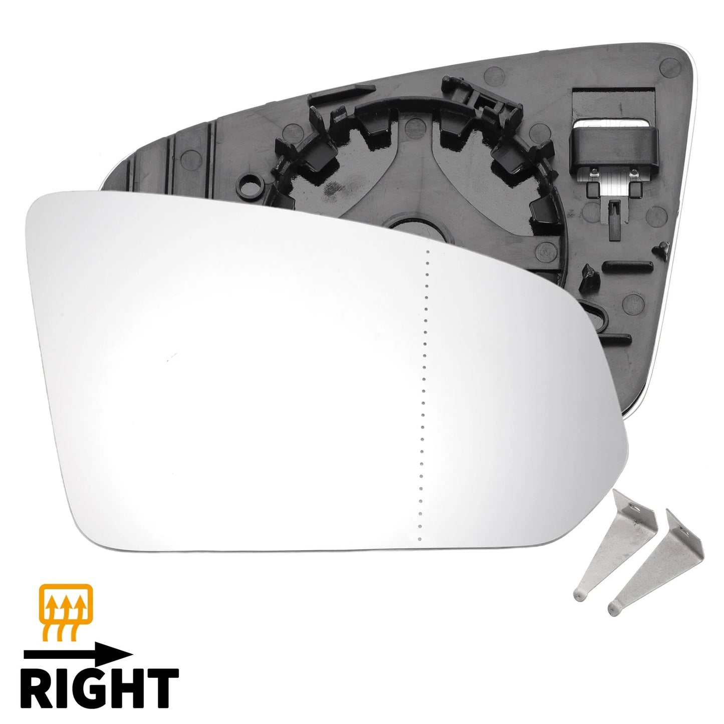 Right Side Heated White Mirror Glass for Volvo S90 V60 V90 (2016-2020)