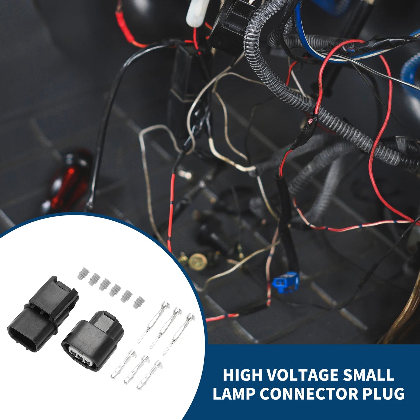 3 Pin High Voltage Lamp Connector Plug for Honda Civic (2001-2005)