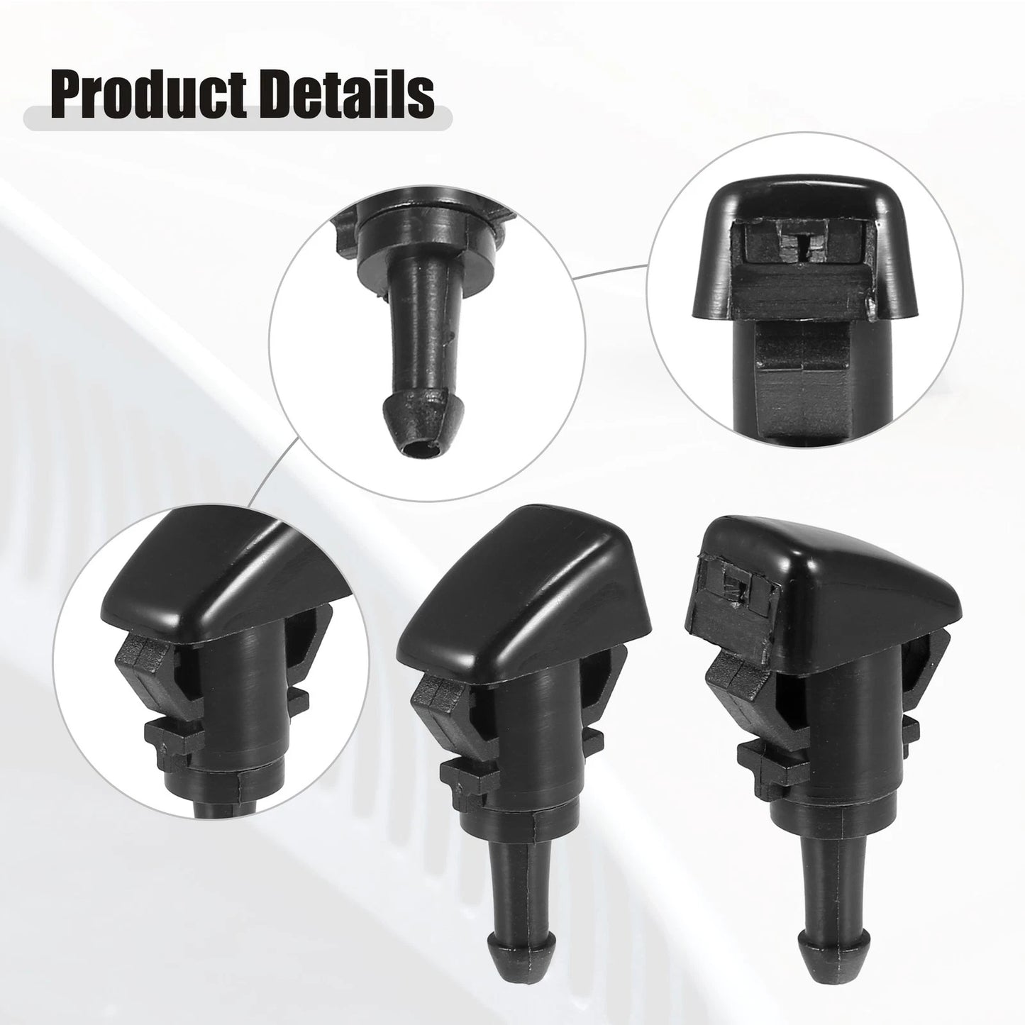 1 Set Front Windshield Washer Nozzle Kit for Dodge RAM with 1M Hose