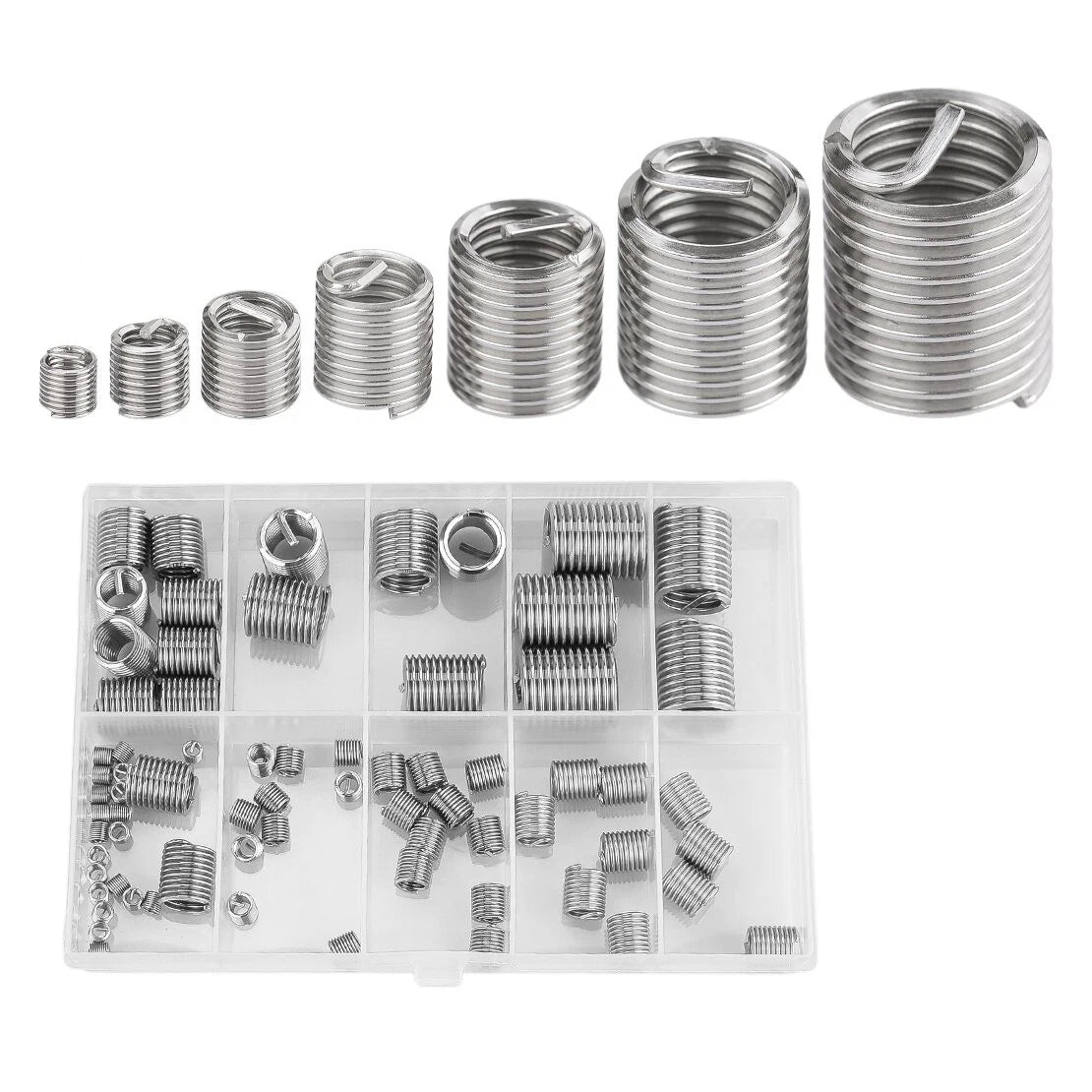 60 x Helicoil Stainless Steel Thread Repair Inserts for Various Sizes - New