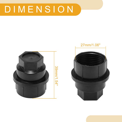 Wheel Lug Nut Bolt 24 Pcs Plastic Black for Chevrolet Blazer