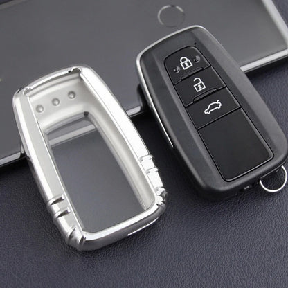 Silver TPU Car Key Remote Control Case Cover for Toyota Camry CHR Prius RAV4