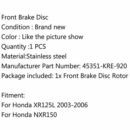 Front Brake Disc Rotor for Honda XR125L (2003-2006)