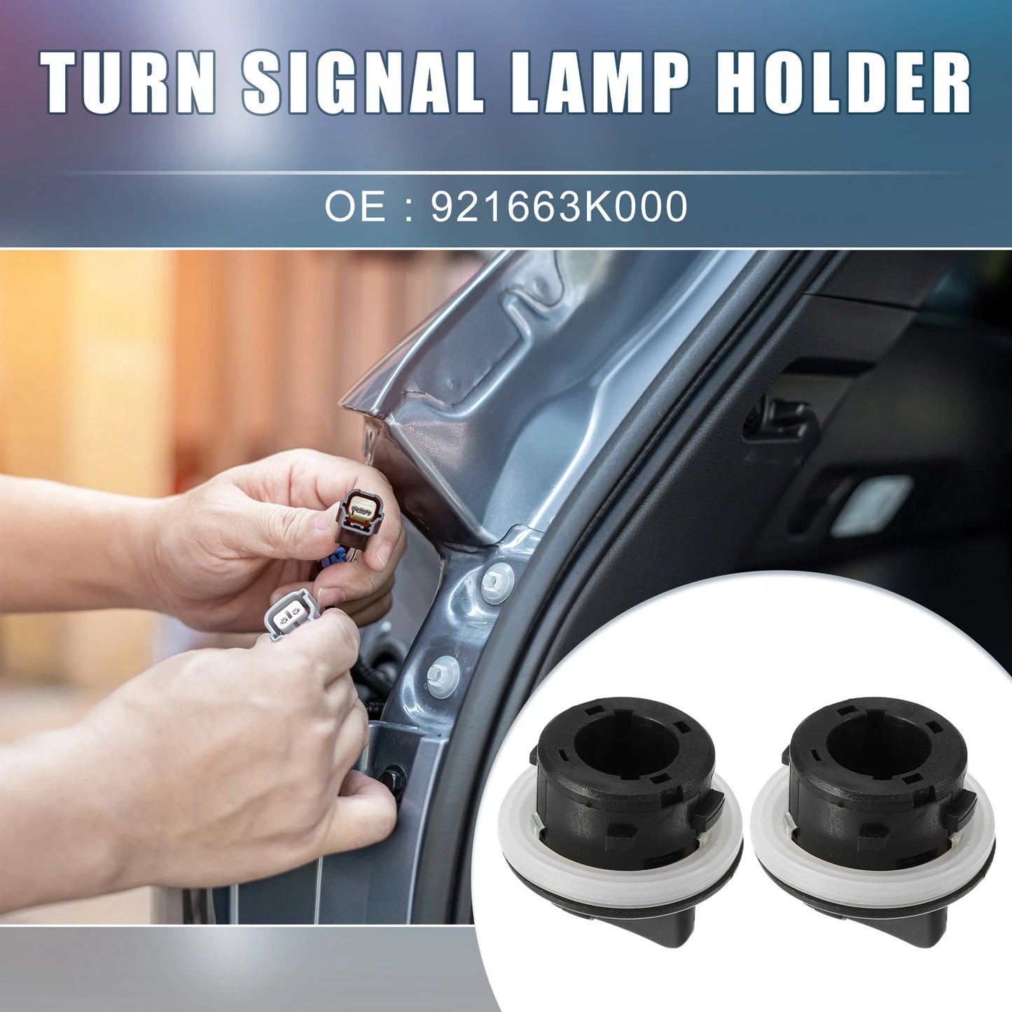 Turn Signal Lamp Holder Socket for Hyundai (Set of 2)