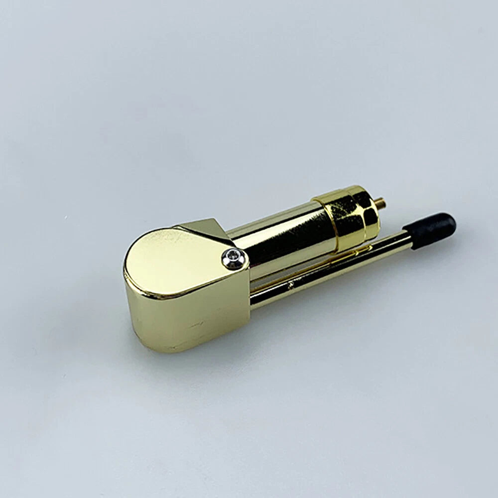 Brass Smoke Pipe with Stash Storage Cylinder & Lid Bowl for Various Models