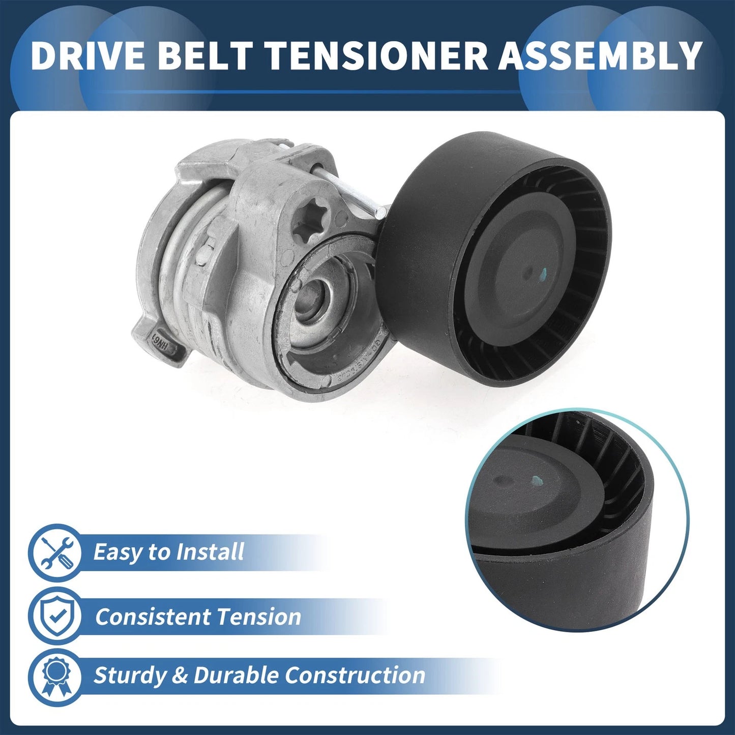 Belt Tensioner for BMW 530i 2.0L L4 (2017-2020) Metal 1 Pc