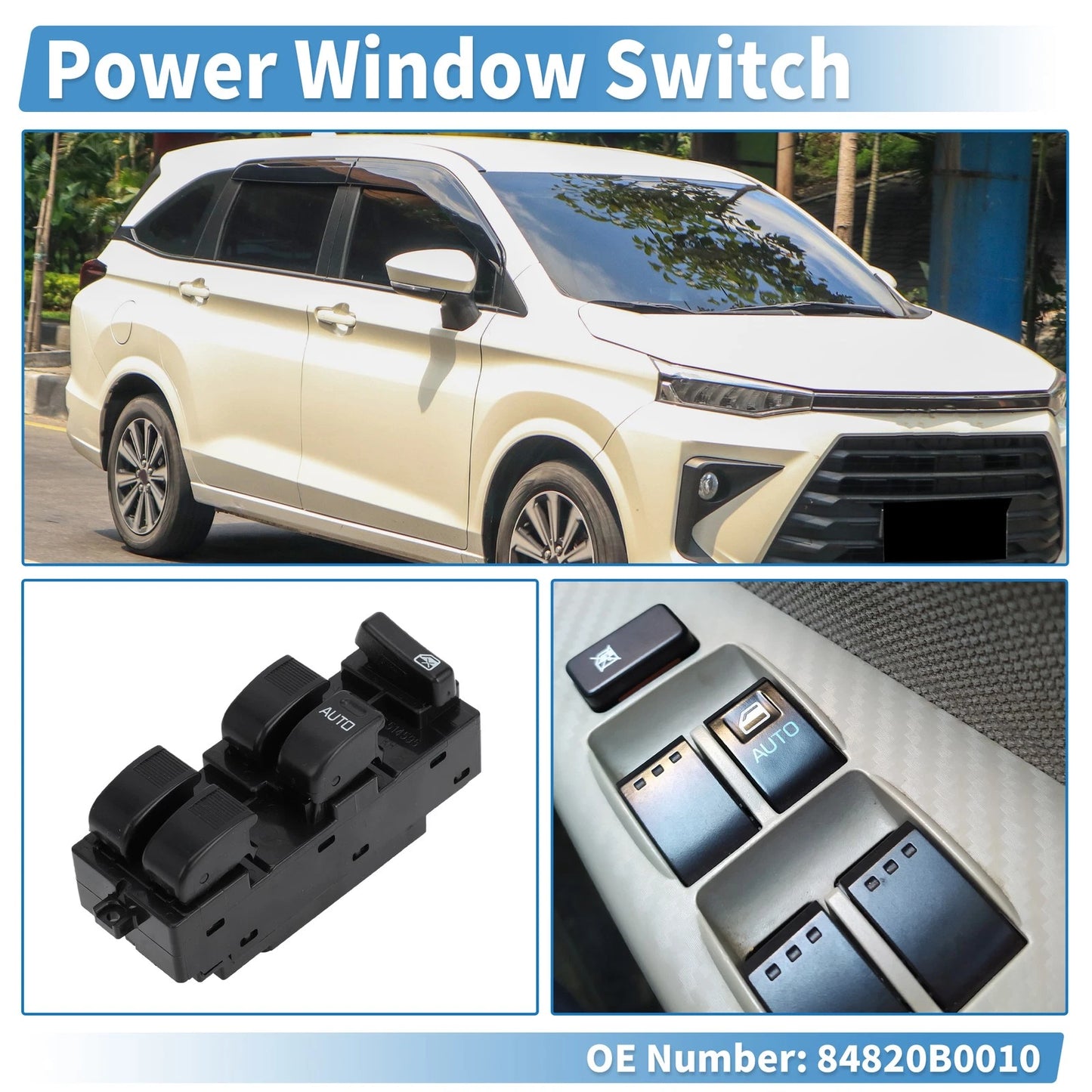 Front Right Side Power Window Switch for Toyota Avanza (2007–2008)