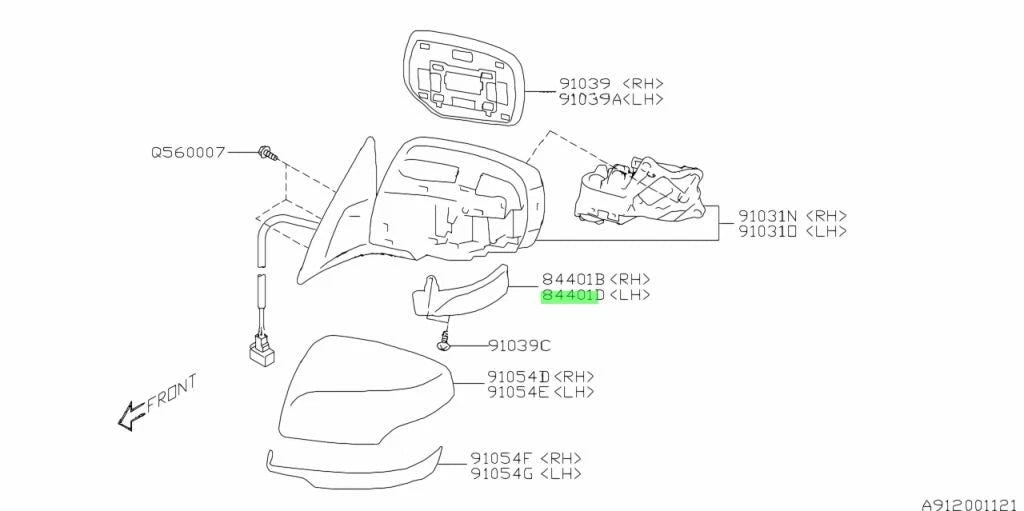 Left Side Mirror Turn Signal Lamp for Subaru Forester