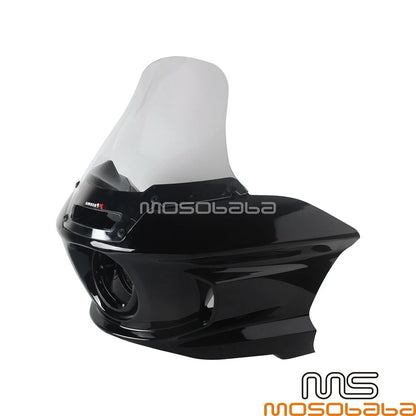 18.4" Headlamp Fairing Windshield w/Bracket for Harley Softail FXLR FXST FXBB (2018)