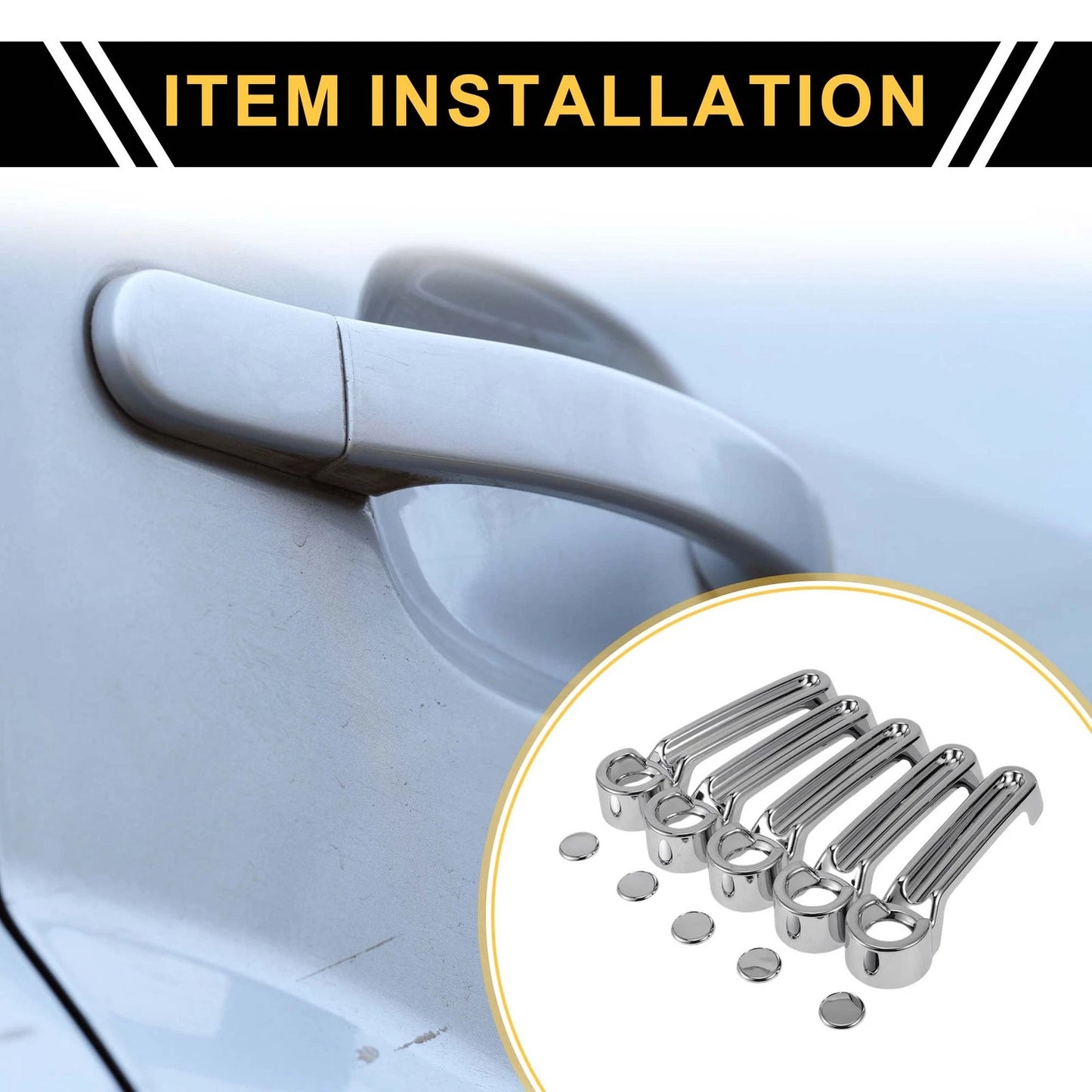 Set Door Handle Bowl Covers for Jeep Wrangler JK JKU (2007-2015)