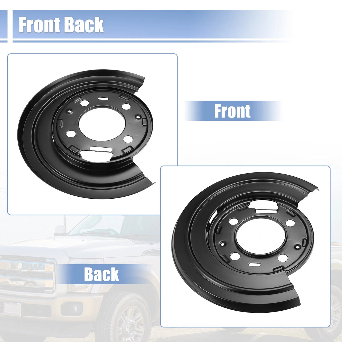 Rear Brake Dust Shield Backing Plates for Ford F250 Super Duty (1999-2010)