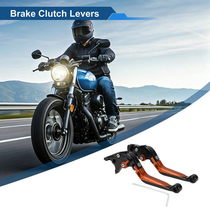 Adjustable Brake Clutch Levers Black Orange for Yamaha YZF R1 (2002–2003)