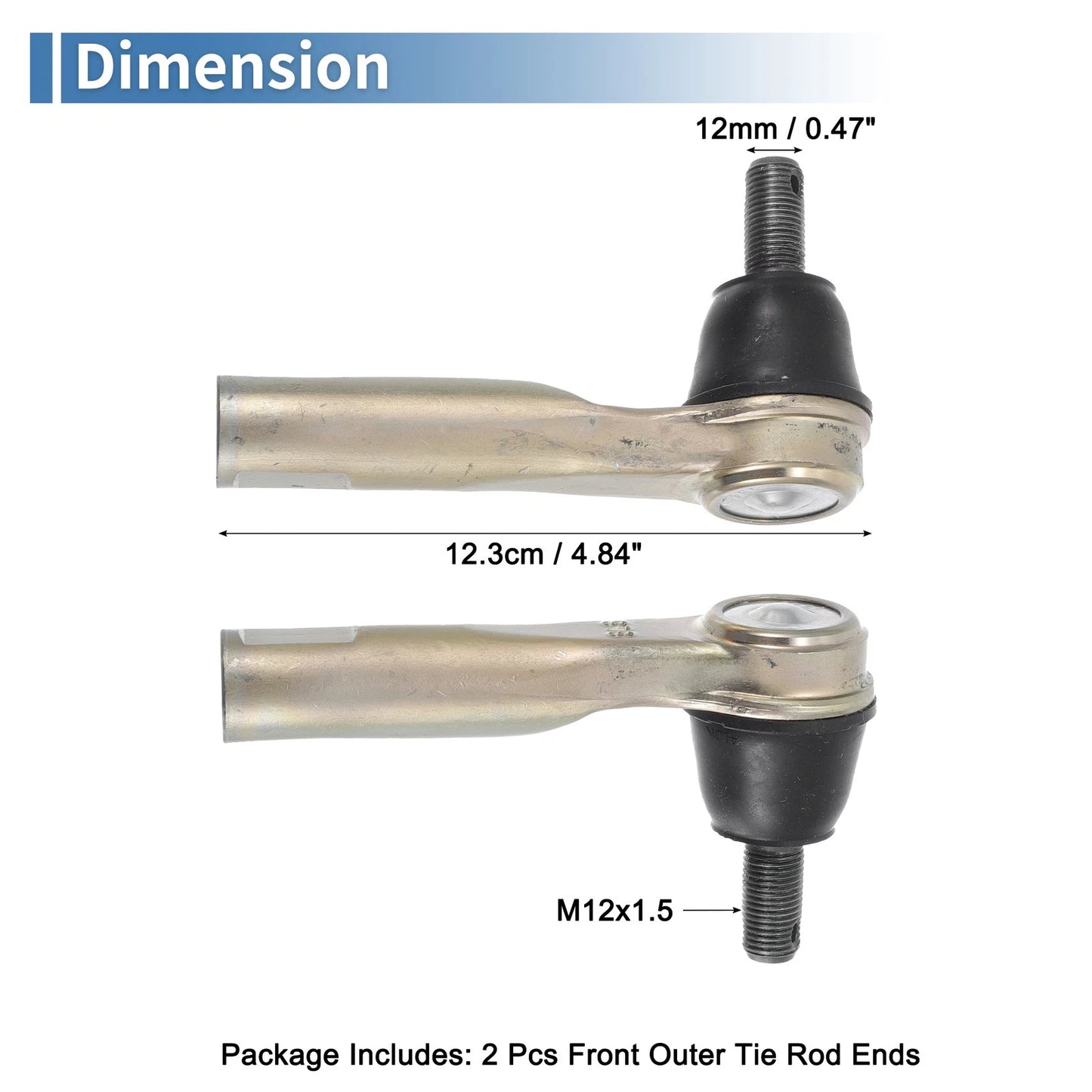 2 x Front Outer Tie Rod End Links for Honda CR-V (2007-2011)