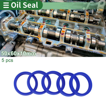 Oil Seal / 50x60x10mm / Seal Ring Rotary Shaft Seal TPU High Pressure Blue 5pcs for MakeModel