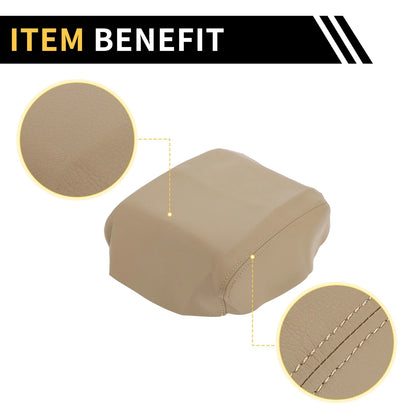 Center Console Cover for Honda Ridgeline 2006-2014 Microfiber Leather Beige