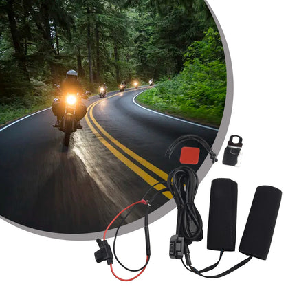 12V 3-Gear Heated Hand Grips Waterproof Handlebar Heater Warmer for Motorcycle