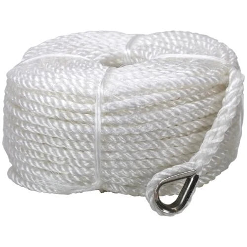 Anchor Rope 30m x 12mm for Boat/Mooring - PE Silver