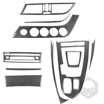 10Pcs For BMW Z4 2009-2016 Carbon Fiber Interior Center Console Panel Trim Cover