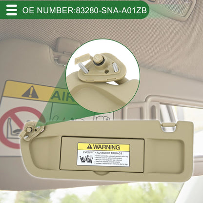 Left Driver Side Sun Visor for Honda Civic (2006-2008)