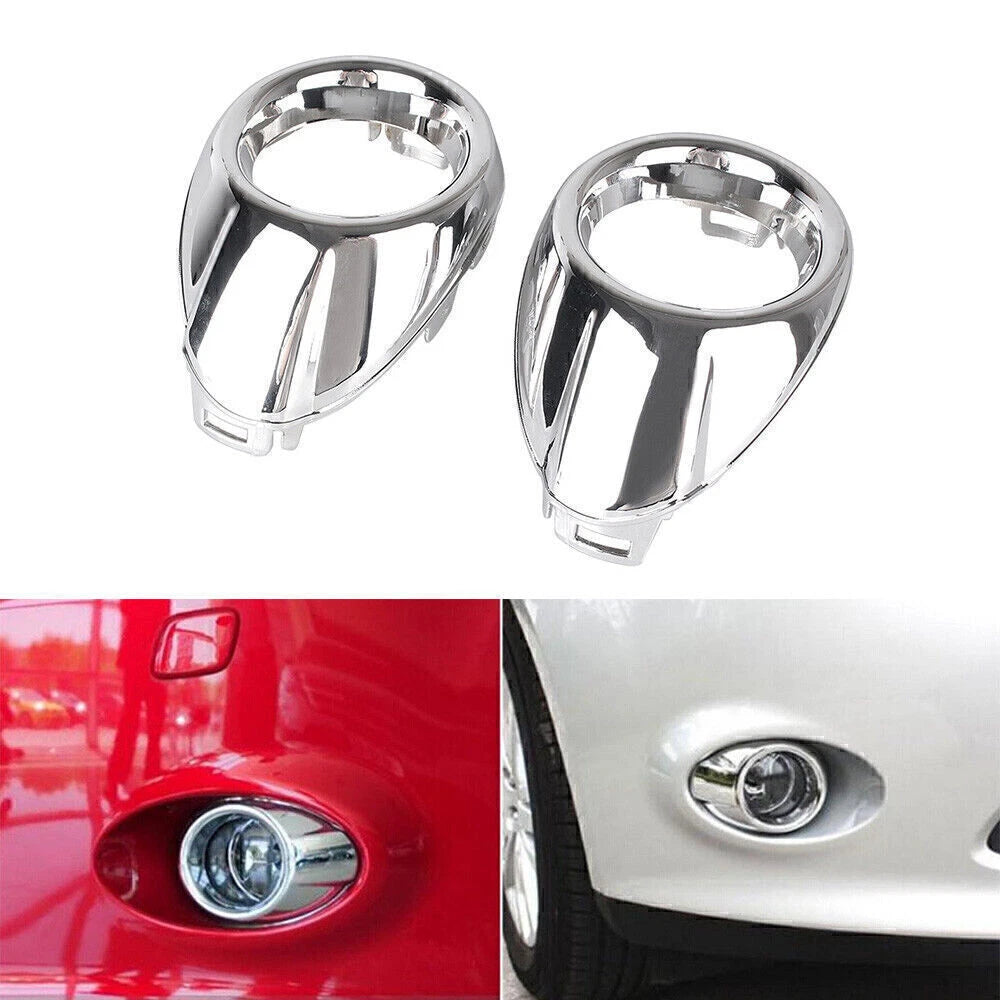 2 x Front Fog Light Covers for Ford Focus (2012-2013) Chrome Trim Bezels